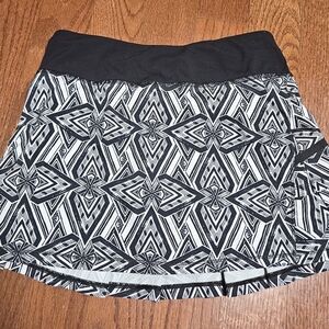 Black and White Geometric Women's Skirt